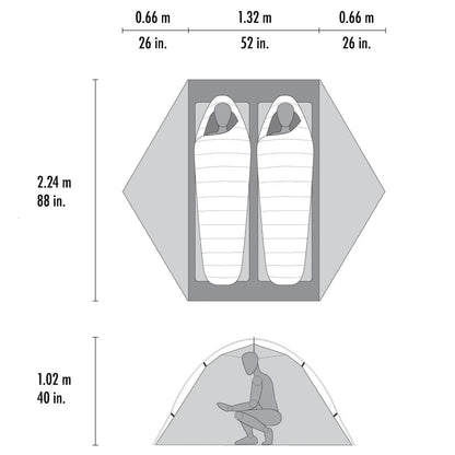 Hubba Hubba™ LT 2-persoon rugsaktent