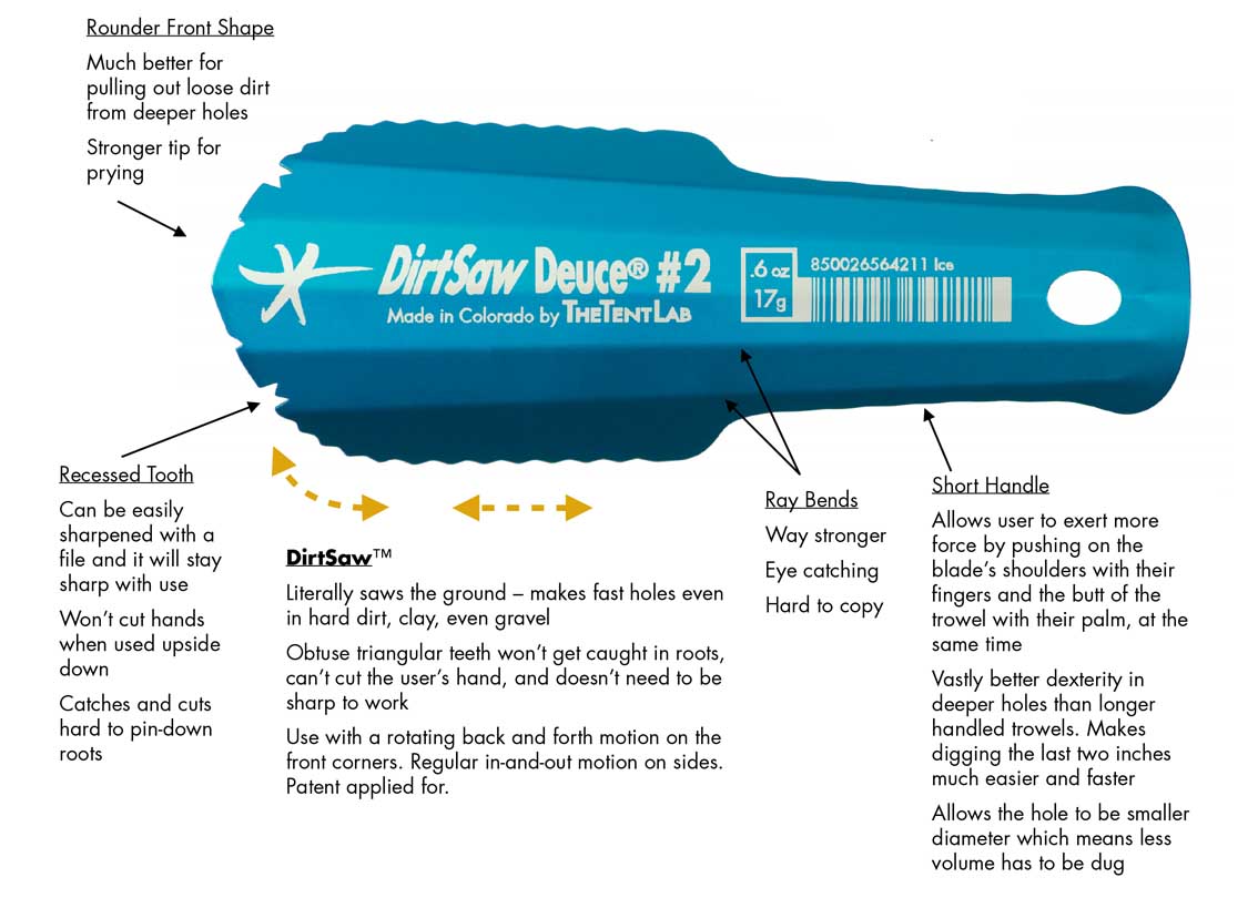 The DirtSaw Deuce 2 Trowel by TheTentLab